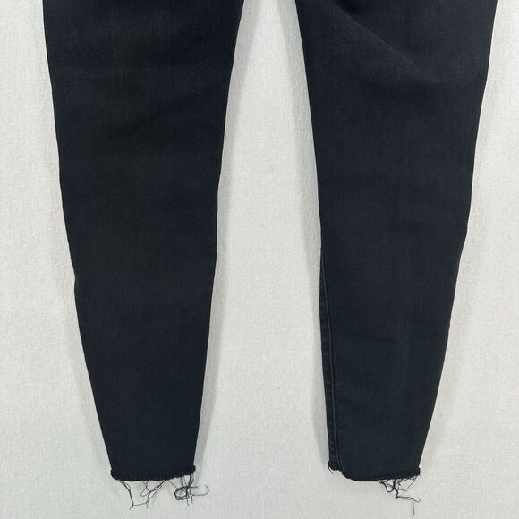 Judy Blue Jeans 13 31 Skinny Black Stretch Denim Leopard Animal Patch Distressed - Picture 7 of 14